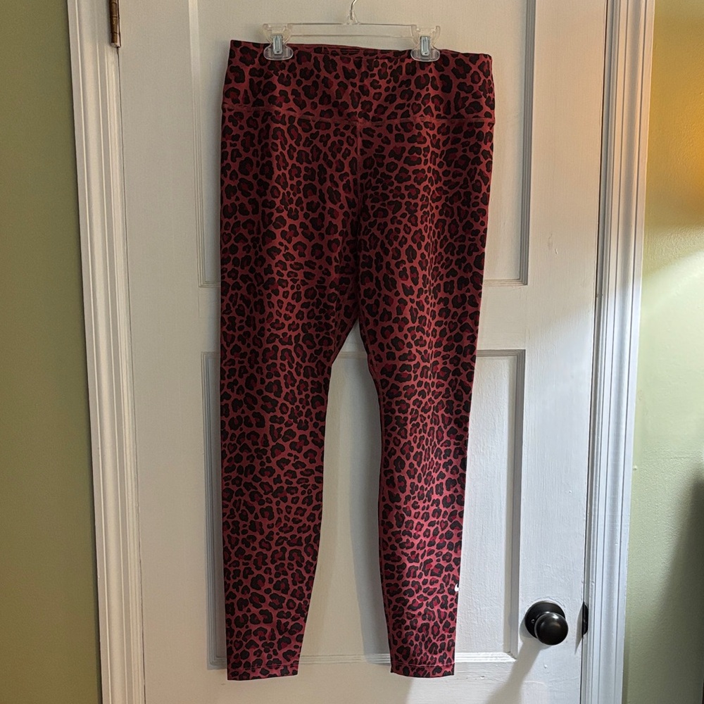 Nike Red Leopard Print Leggings